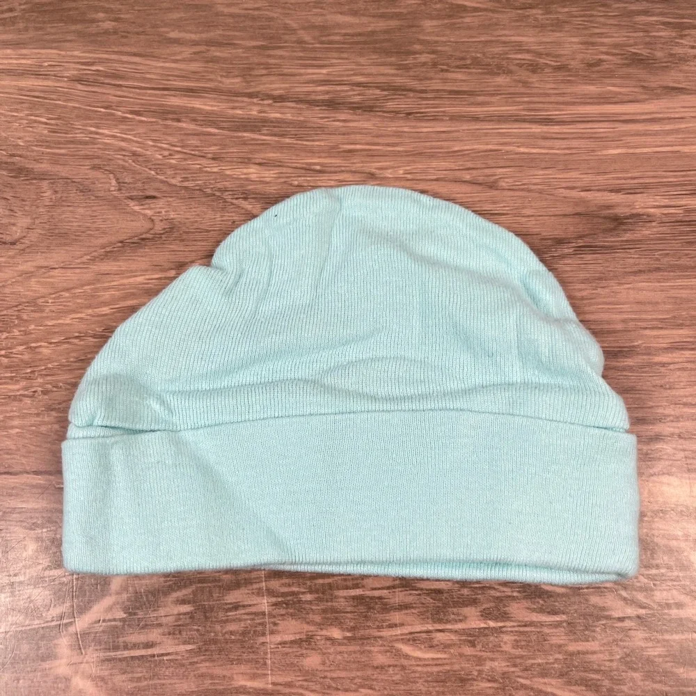 Carter's Luvable Friends Beanie Hat Baby NB 0-3M Blue White Monkey Airplane 3pk